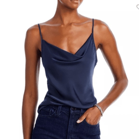 Loft Navy Cowlneck Camisole - Size L - Picture 1 of 5